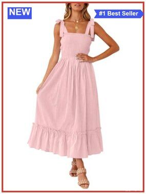 Boho Floral Spaghetti Strap Maxi Dress Rayon Summer